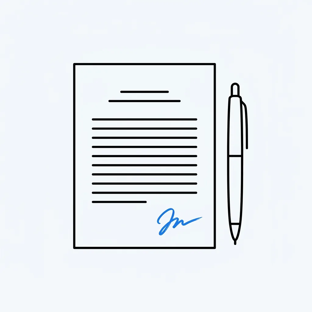 A signed proposal document with itemized line items.